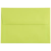 JAM Paper A7 Invitation Envelopes, 5.25 x 7.25, Brite Hue Ultra Lime Green, 100 Pack (96151g)-Ultra lime green