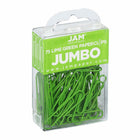 JAM Paper Colored Jumbo 2" Paper Clips - Lime Green - 2 Packs of 75-Quantity: 2/pack ( 75 per box )