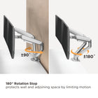 Uplite Dual Spring Assisted Monitor Mount Arm for 17" - 32" Monitors-Easy Installation - We provide all the necessary tools and hardware for easy assembly