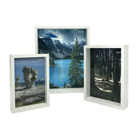 Simply Photo Frames - White - Set of 3-Modern frame set