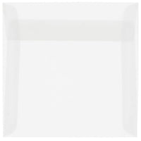 JAM Paper 6.5 x 6.5 Square Envelopes, Clear Translucent Vellum, 1000 Pack (82516B)-Clear