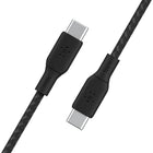 Belkin BoostCharge USB-C 100W Double Braided Cable - 6.6' - Black-An ideal choice for personalized style and comfort, this cord is available in 2M/6.6ft and 3M/10ft lengths for a convenient, hassle-free charging experience, as well as in black and white to complement any environment