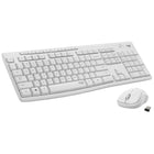 Logitech MK295 Silent Wireless Mouse and Keyboard - Off white-Silent touch technology: Logitech MK295 is a wireless keyboard and mouse combo with advanced optical tracking. Get the same typing and clicking feel, with 90% less noise for improved focus
