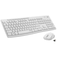 Logitech MK295 Silent Wireless Mouse and Keyboard - Off white-Silent touch technology: Logitech MK295 is a wireless keyboard and mouse combo with advanced optical tracking. Get the same typing and clicking feel, with 90% less noise for improved focus
