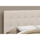 Monarch Specialties 6004Q Queen Size Headboard - Beige Linen-Made with a wooden frame for durability and stability