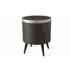 Koble Zain Smart Sidetable with Qi Wireless Charging - Black-USB Charging Port