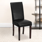 Flash Furniture Black LeatherSoft Parsons Chairs-LeatherSoft is leather and polyurethane for added Softness and Durability