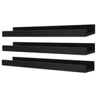 nexxt FN00298-3INT 3 Edge 23" x 4" Picture Frame Ledge, Black-Material: floating wall shelf is made of high-quality, durable medium-density fiberboard (MDF) that provides stability. rely on the shelf to keep your items safe and sound, with a visually pleasing finish