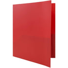 JAM Paper Plastic 2 Pocket School POP Folders with Metal Prongs Fastener Clasps, Red, 6 Pack-Capacity: 200 sheets