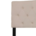 Flash Furniture Cambridge Tufted Upholstered King Size Headboard - Beige Fabric-Beige Fabric Upholstery