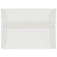 JAM Paper A10 Invitation Envelopes, 6 x 9.5, Clear Translucent Vellum, 100 Pack (31284g)-Clear