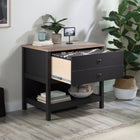 Sauder Cottage Road Lateral File Cabinet - 1 drawer - Legal - Raven Oak (431263)-Full extension slides