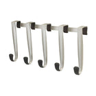 Umbra Schnook, 5-Hook Over-the-Door, Black and Nickel-Formed metal hook with painted finish and rubber tips