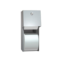 ASI Surface Mounted Dual Roll Bathroom Tissue Dispenser-Holds two rolls up to 5-1/4" (135 mm) diameter (1800 sheets).