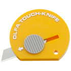 OLFA TK-4 Disposable Multi-Purpose Touch Knife with Retractable Blade - Yellow-Disposble semi-automatic compact cutter for opening boxes and more