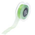 JAM Paper Sheer Organza Ribbon, .88 Inch Wide x 25 Yards, Apple Green, 2 Pack (807SHappgr25g)-Dimensions:-7/8"(t) x 25 yds(l)
