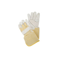 Zenith Safety Patch Palm Fitters Gloves, Large, Grain Cowhide Palm, Cotton Inner Lining, 24 Pack-Cuff Material: Plasticized (PE)