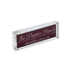 Azar Displays 3" x 11" Vertical/Horizontal Block Acrylic Sign Holder, Clear (104430)-Two 3/4" thick pieces of acrylic