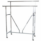 Eddie's Heavy Duty Double Bar Clothing Rack - 22" W x 5' L - Chrome-Clothing Rack
