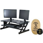 Rocelco DADR Deluxe Extra-Wide Adjustable Height Desk Riser & Indo Board Balance Board Standing Desk Bundle-The Rocelco DADR sits on your desk, and holds 2 or 3 monitors, keyboard or laptop. You can raise or lower it in seconds, allowing you to work sitting or standing for better health.