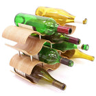 Cathay Importers Bentwood KD 10-Bottle Wine Rack 15"W x 6"D x 9.75"H - Light Brown-Sturdy bentwood construction - made from willow wood veneer and chrome metal