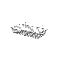 Can-Bramar Universal Wire Basket, 24" x 12" x 4", Black, 4 Pack-24" x12"x4" universal  wire basket