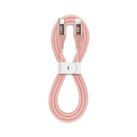 LOGiiX Vibrance Silicone Cable USB-C to Lightning - Blush-1M (~3 Ft) ultra-soft Colourful and flexible charging cable