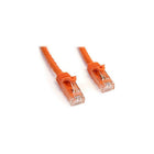 StarTech N6PATCH15OR 15' Cat 6 Snagless Patch Cable, Orange-Features RJ-45 Male connector on both sides to facilitate easy connectivity