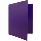 JAM Paper Plastic Heavy Duty 3 Hole Punched 2 Pocket School Folders, Purple, 108 Pack (383HHPPUA)-Size: 9-1/2" x 11-1/2"