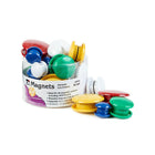 Charles Leonard Round Magnets, Assorted Sizes/Colours, 180 Pack (CHL35930)-Strong magnets work well on all magnetic surfaces