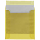 JAM Paper 6 x 6 Square Envelopes, Yellow Translucent Vellum, 100 Pack (PACV516g)-Opening: Square