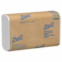 Scott 9.2" x 9.4" 1-Ply Multi-Fold Towel - White - 16 Pack-White