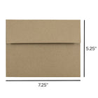 JAM Paper A7 Invitation Envelopes, 5.25 x 7.25, Brown Kraft Paper Bag Recycled, 1000 Pack (LEKR700B)-Closure: Gum