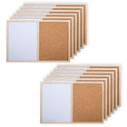 CTG Brands Small Half Cork and Half White Board, 11.5 x 17.5", White, Wood, Beige, 12 Pack-Set: comes with two round metal hangers for easy horizontal and vertical wall display