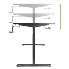 TygerClaw 26.75"W Manual Height Adjustable Gaming Desk - Black-Ultra-wide desk board that provides almost boundaryless gaming space