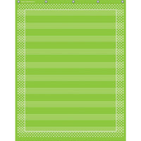 Teacher Created Resources Lime Polka Dots 10 Pocket Chart, 34" x 44"-10 clear pockets are perfect for any size sentence strips