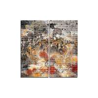 Designart Orange Combat Street Art Canvas Artwork, (PT3634-1-40-40)-Print