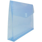 JAM Paper Enveloppes en plastique, fermeture autoagrippante, exp. de 2 po, 9 3/4 x 13 po, bleu, 12/pqt-Ouverture : livret