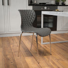 Flash Furniture Lowell Contemporary Design Grey Plastic Stack Chair-Waterfall Seat reduces pressure on your legs