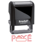 Trodat Printy ''PAYE'' with Window Climate Neutral Self-Inking Stamp 4911-High-quality stamp with nontoxic, water-based ink