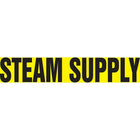 Self-Stick Vinyl Pipe Markers, Steam Supply, SI475, 5 Pack-Colour - Black on Yellow