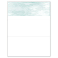 Deluxe Top Laser Cheque - English - 8.5" x 11" - Green - 500 Pack-Blank Cheque stock for use with Custom Accounting Software