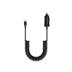 Scosche 20W PD Car Charger with USB-C Captive Cable 3ft-The 1 to 3-foot attached coiled cable gives you plenty of length to use your device during charging.
