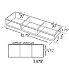 Azar Displays 3 Compartment Tray For Pegboard/Slat Wall, 2 Pack (225503)-Dimensions: 1-3/4"H x 12.75"W x 4-1/2"D Tray, Compartment 3-7/8"W x 3-7/8"D