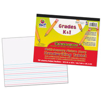 Pacon Multi Sensory Picture Story Paper Handwriting Tablet 10 1/2" x 8", 3 Pack (PAC2472)-Size: 10 1/2" x 8"