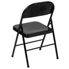 Flash Furniture HERCULES Series Double Braced Black Metal Folding Chair-22mm x 1.2mm Round Steel Pipe Frame