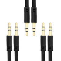 Exian Aux 3.5mm Flat Cable, 1M, 3 Pack, Black-To output audio devices (Smartphones, iPods, MP3 Players) to speakers, car stereos, or other amplifiers.