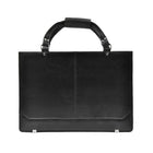 Ashlin WINCHESTER Slim Briefcase, 2 Handles with a Long Strap, Black (P7314-MM08-01)-Outside back panel zippered pocket