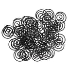 JAM Paper Circular Coloured Papercloops, Black Round Paper Clips, 5 Packs of 50, 250 Total (2187133g)-Size: Circular