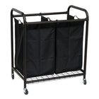 Oceanstar DLS1392 2-Bag Rolling Laundry Sorter, Bronze-Netted bottom